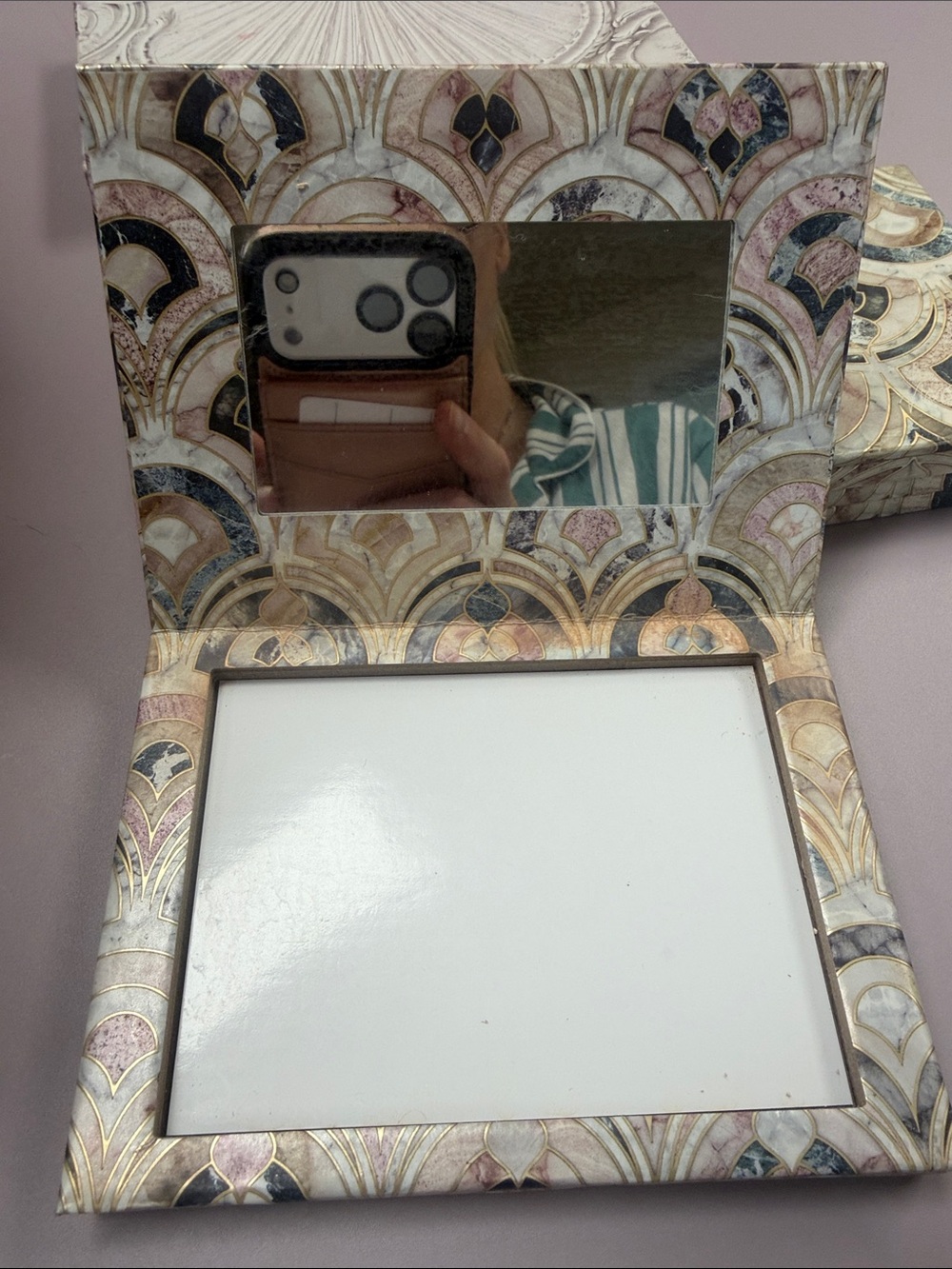 Compact Face Palette in Marble Pink and Gold